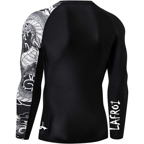 Men's Long Sleeve UPF 50+ Base laye Skins Performance Fit Compression Rash Guard - Picture 4 of 6